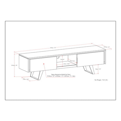 Lowry 72 Inch Tv Media Stand In Oak