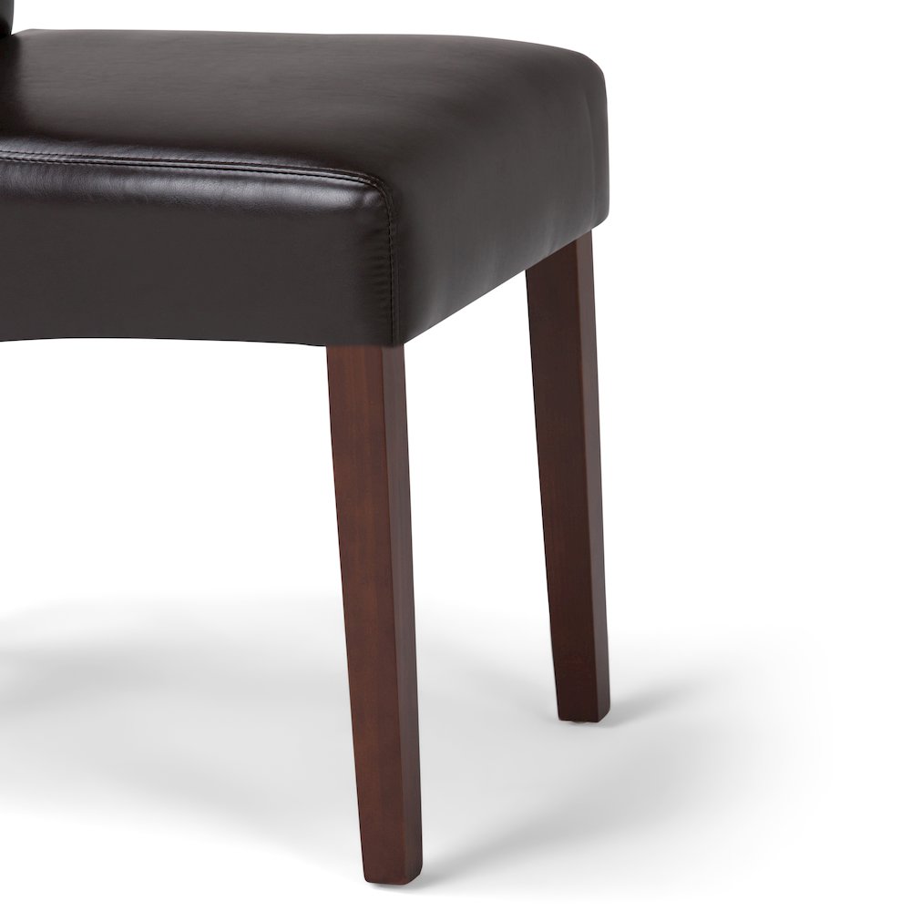 Avalon Solid Wood Deluxe Parson Dining Chair (Set Of 2) In Tanners Brown