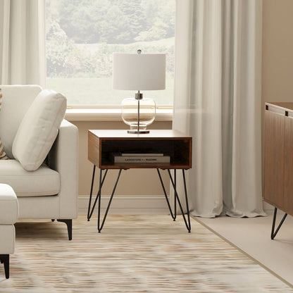 Hunter End Table In Walnut Veneer