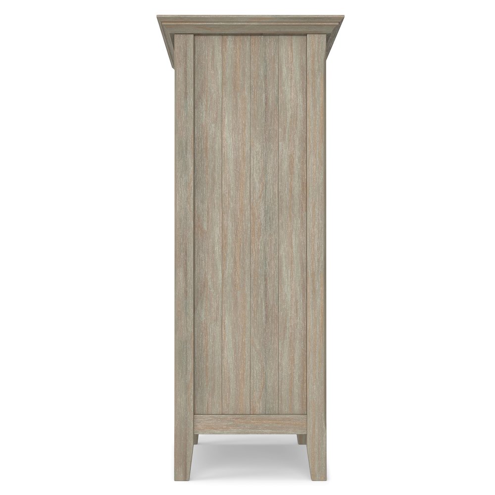 Acadian Solid Wood Medium Storage Cabinet In Distressed Grey
