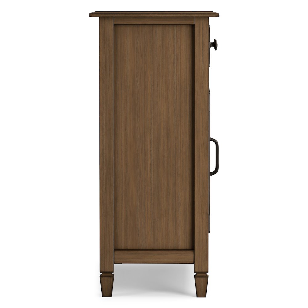 Connaught Solid Wood Entryway Storage Cabinet In Rustic Natural Aged Brown