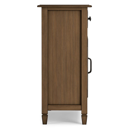 Connaught Solid Wood Entryway Storage Cabinet In Rustic Natural Aged Brown