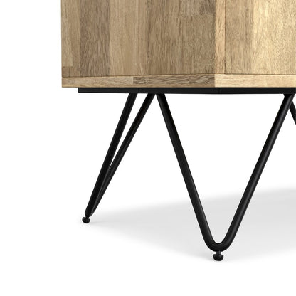 Hunter Solid Mango Wood Tall Bookcase In Natural