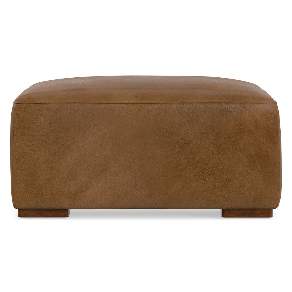 Rex Ottoman In Genuine Leather