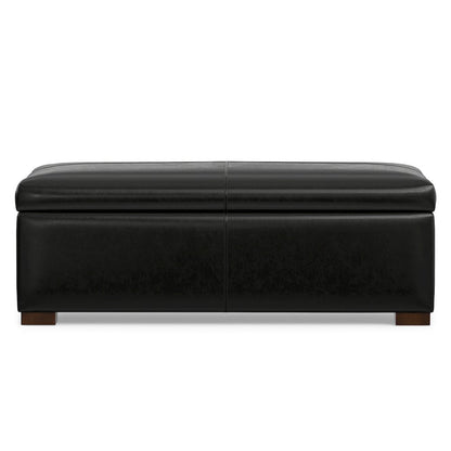48 inch Wide Contemporary Rectangle Rectangular Storage Ottoman
