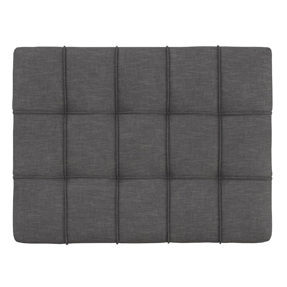 Mariah Coffee Table Storage Ottoman in Slate Grey  Polyester Linen