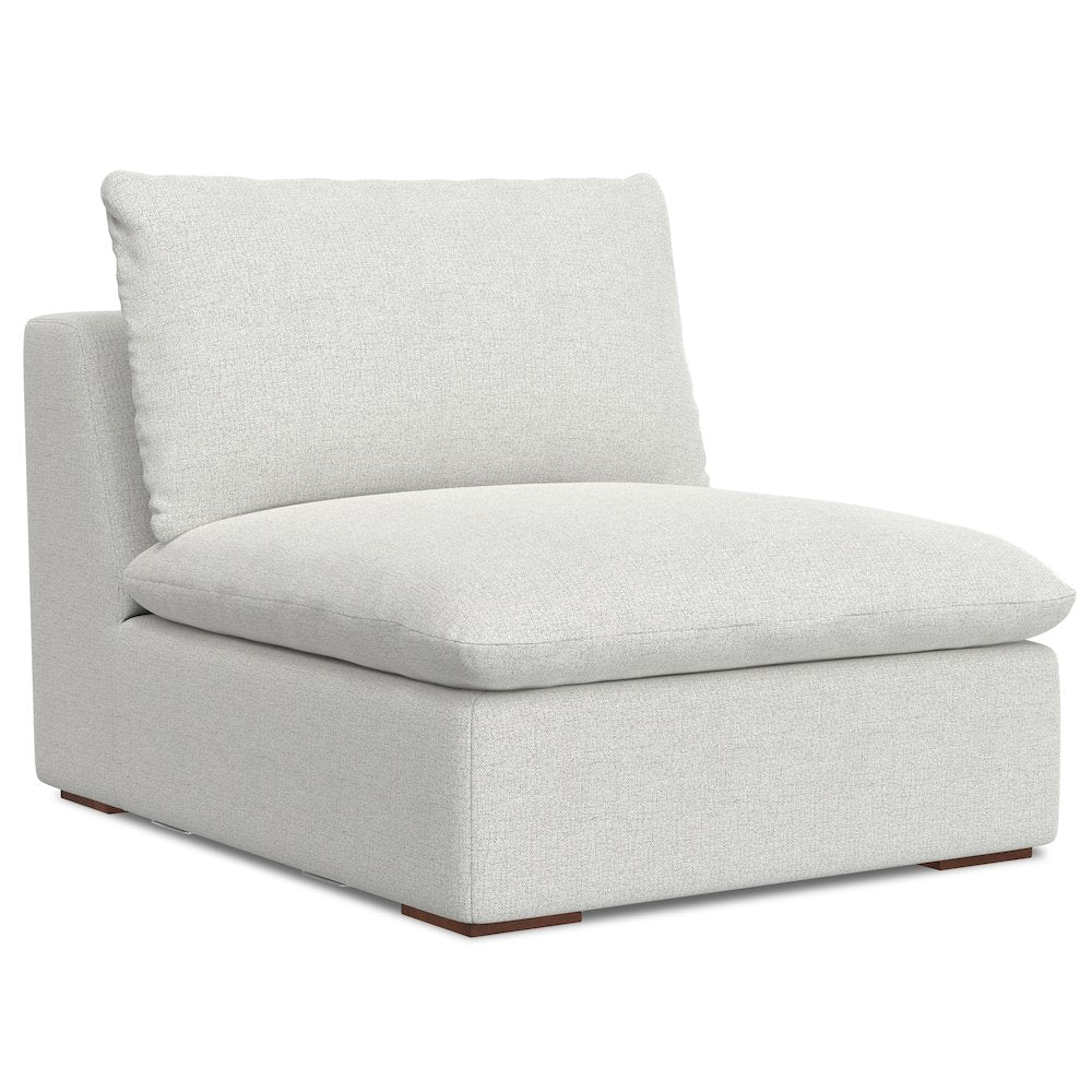 Jasmine Pit Sectional Modular Sofa In Velvety Chenille Performance Fabric