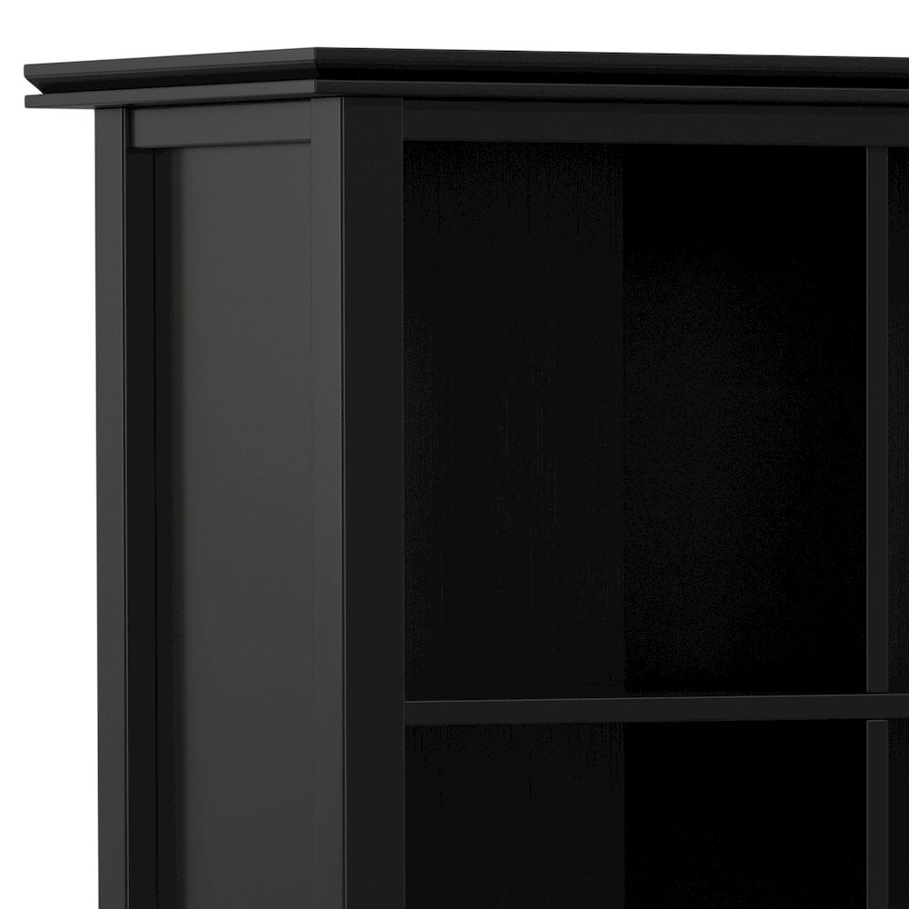 Artisan Solid Wood 9 Cube Bookcase And Storage Unit In Black