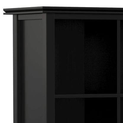 Artisan Solid Wood 9 Cube Bookcase And Storage Unit In Black