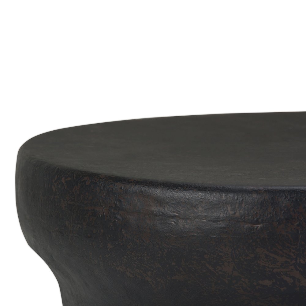 Garvy Metal Coffee Table In Rustic Bronze