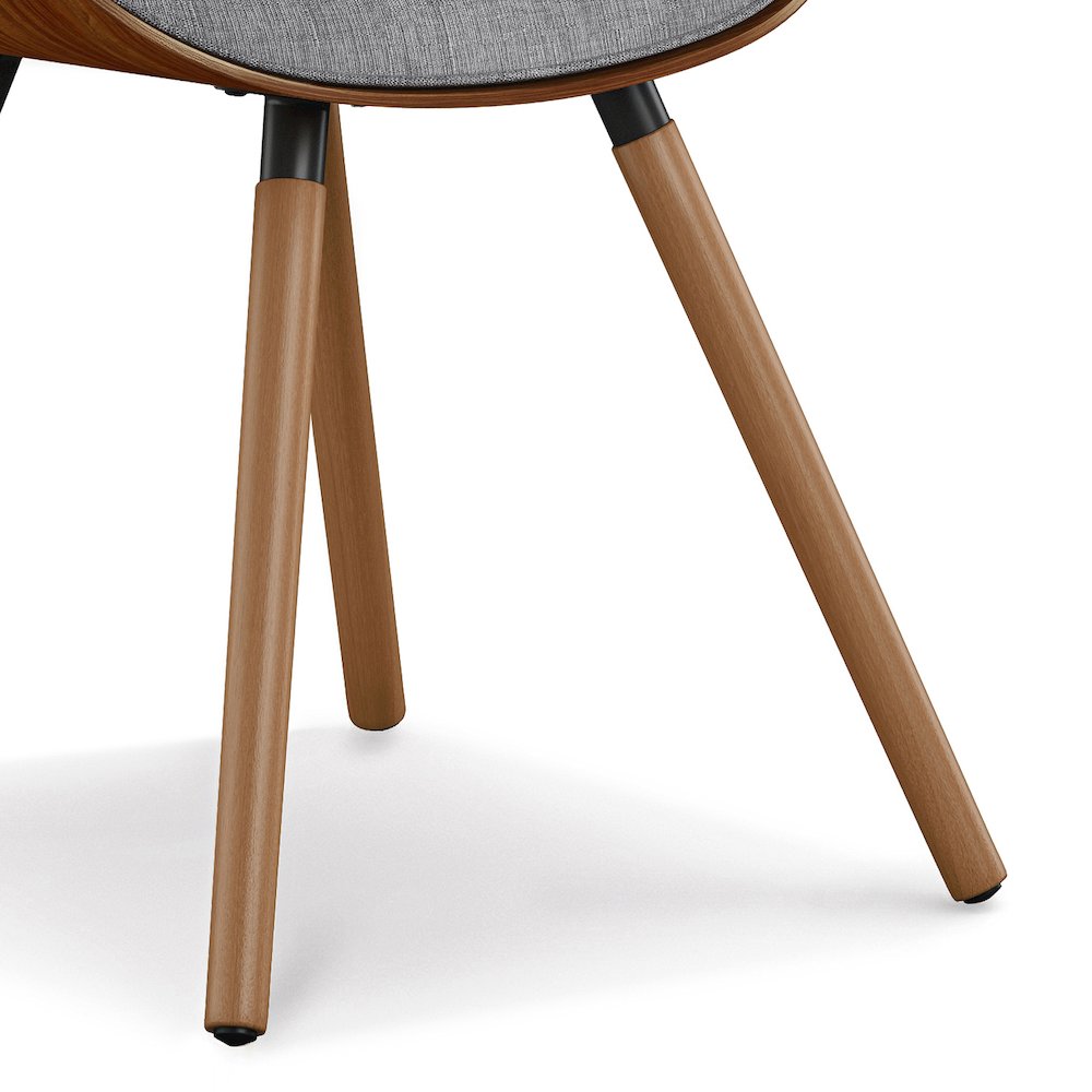Marana Dining Chair In Grey Linen Look Fabric