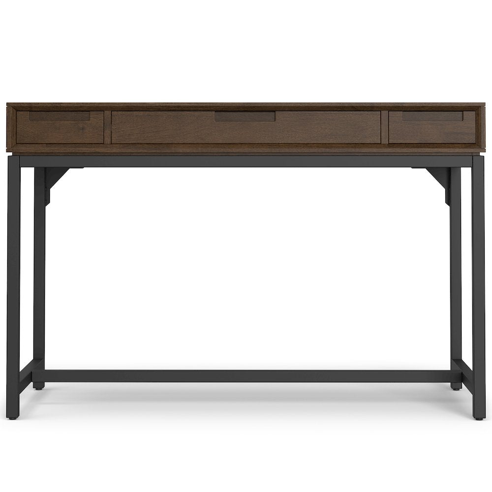 Banting SOLID HARDWOOD Mid Century Small Desk in Walnut Brown