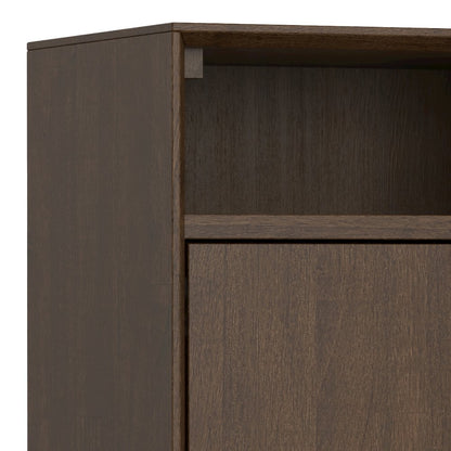 Banting Solid Hardwood Entryway Storage Cabinet In Walnut Brown