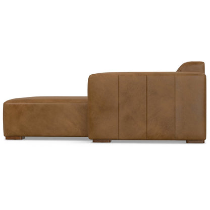 Rex Right-Facing Modular Sectional Sofa In Genuine Leather