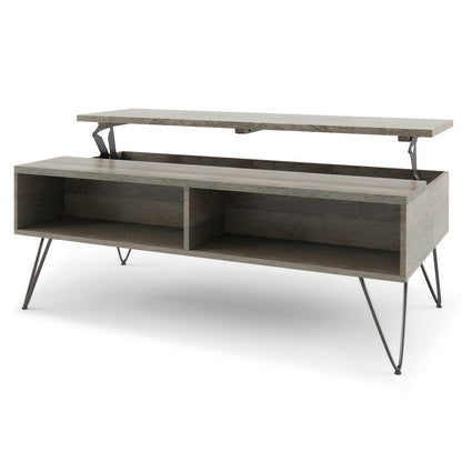 Hunter SOLID MANGO WOOD Lift Top Coffee Table in Grey