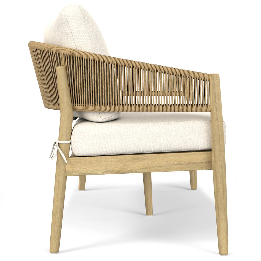 Bayshore Solid Acacia Wood Outdoor Sofa In Natural