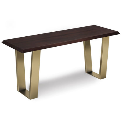 Lewis Solid Acacia Wood Bench In Cognac
