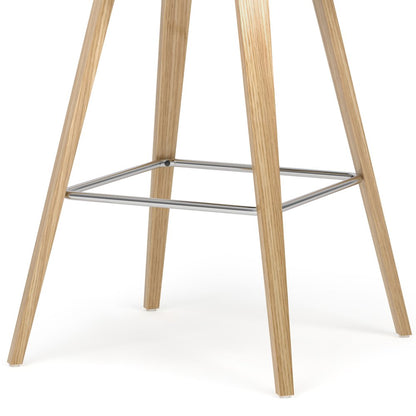 Randolph Bentwood Counter Height Stool (Set Of 2) In Medium Blue Polyester Linen
