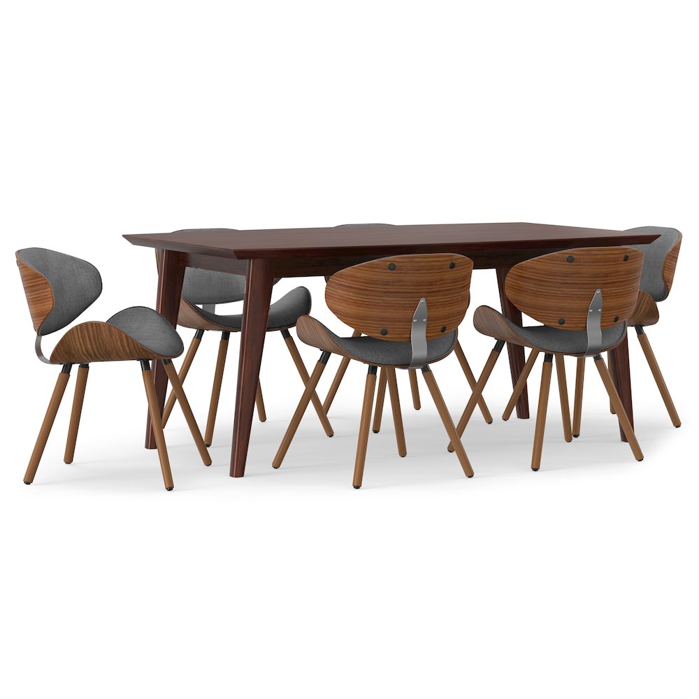 Marana / Draper Solid Hardwood 7 Piece Dining Set In Grey