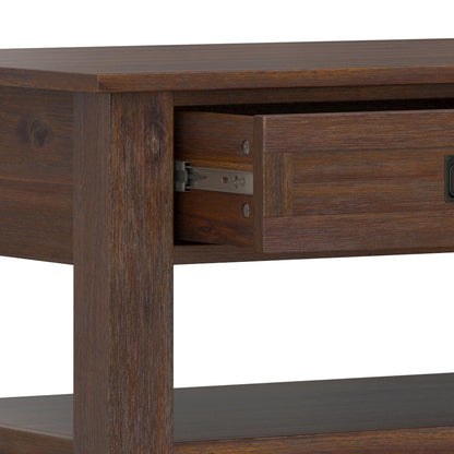 Monroe 48 inch Wide Solid Acacia Wood Rustic Rectangular Coffee Table