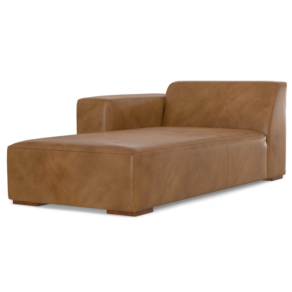 Rex Left Chaise Sofa Module In Genuine Leather