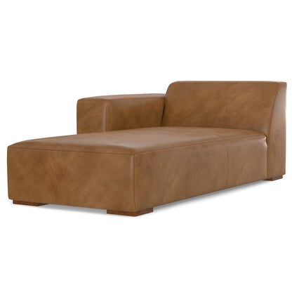 Rex Left Chaise Sofa Module In Genuine Leather