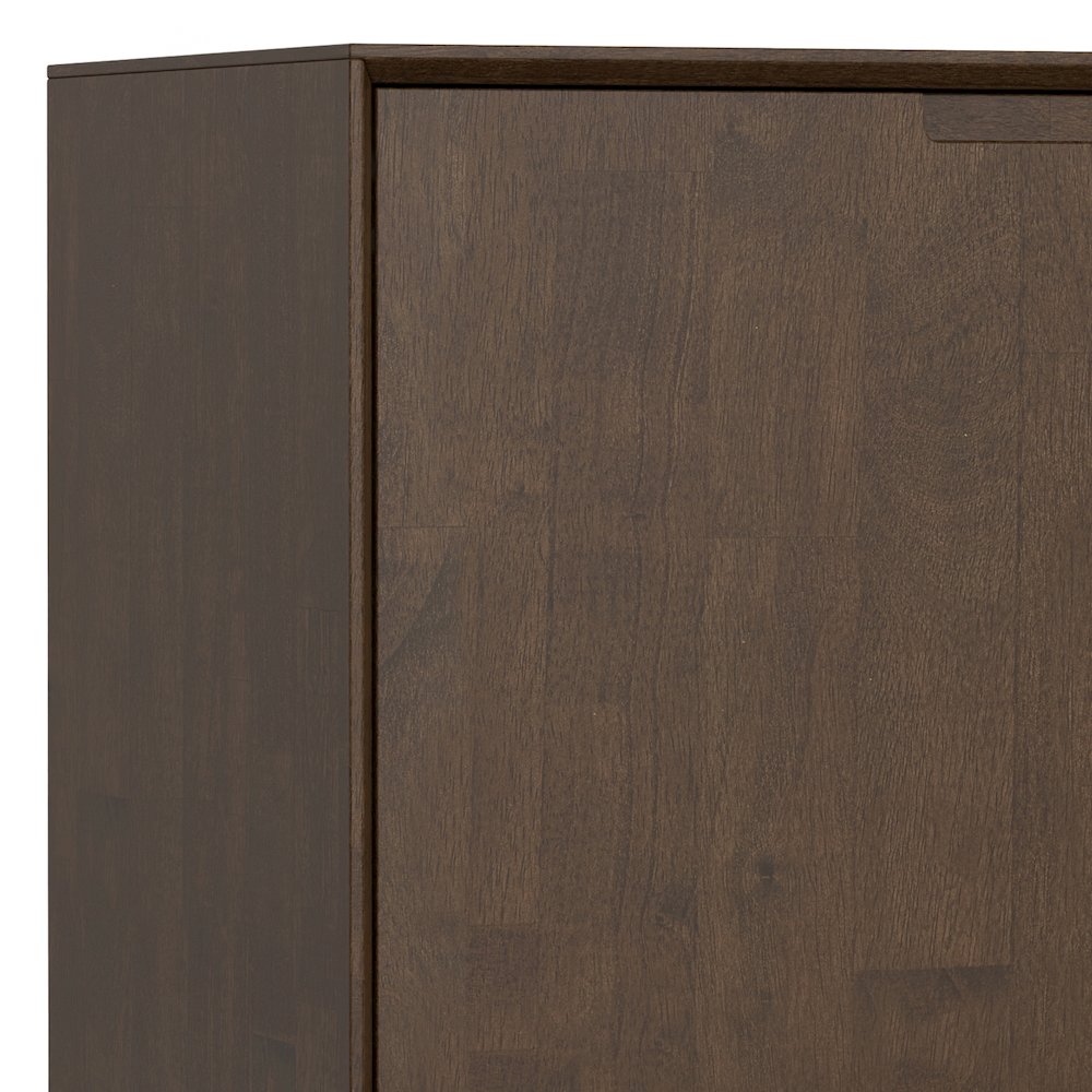 Banting Solid Hardwood 2 Door Sideboard Buffet In Walnut Brown
