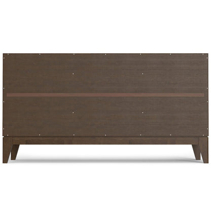 Harper Solid Hardwood 3 Door Sideboard Buffet / Storage Cabinet In Walnut Brown