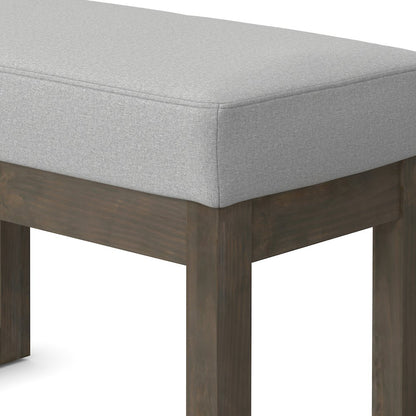 Milltown 27 inch Wide Solid Wood Contemporary Footstool Small Ottoman Bench
