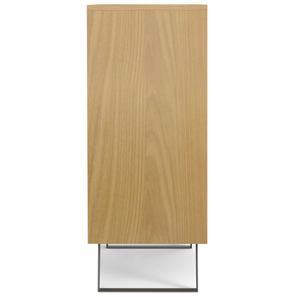 Lowry Solid Wood Medium Storage Cabinet In Oak Veneer