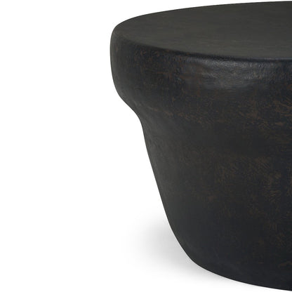 Garvy Metal Coffee Table In Rustic Bronze