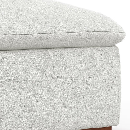 Jasmine Ottoman In Velvety Chenille Performance Fabric