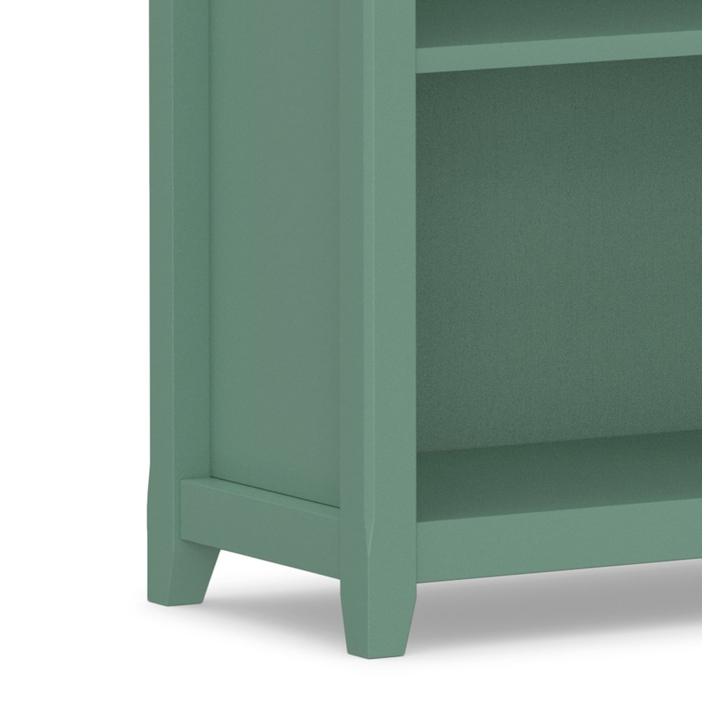 Amherst 30 inch x 70 inch Solid Wood Transitional 5 Shelf Bookcase in Sage Green
