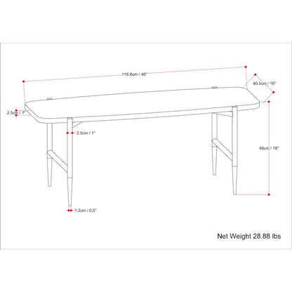 Wagner Solid Acacia Wood Bench In Natural
