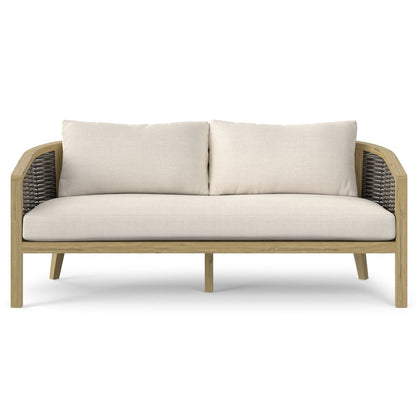 Parkside Solid Acacia Wood Outdoor Sofa In Natural