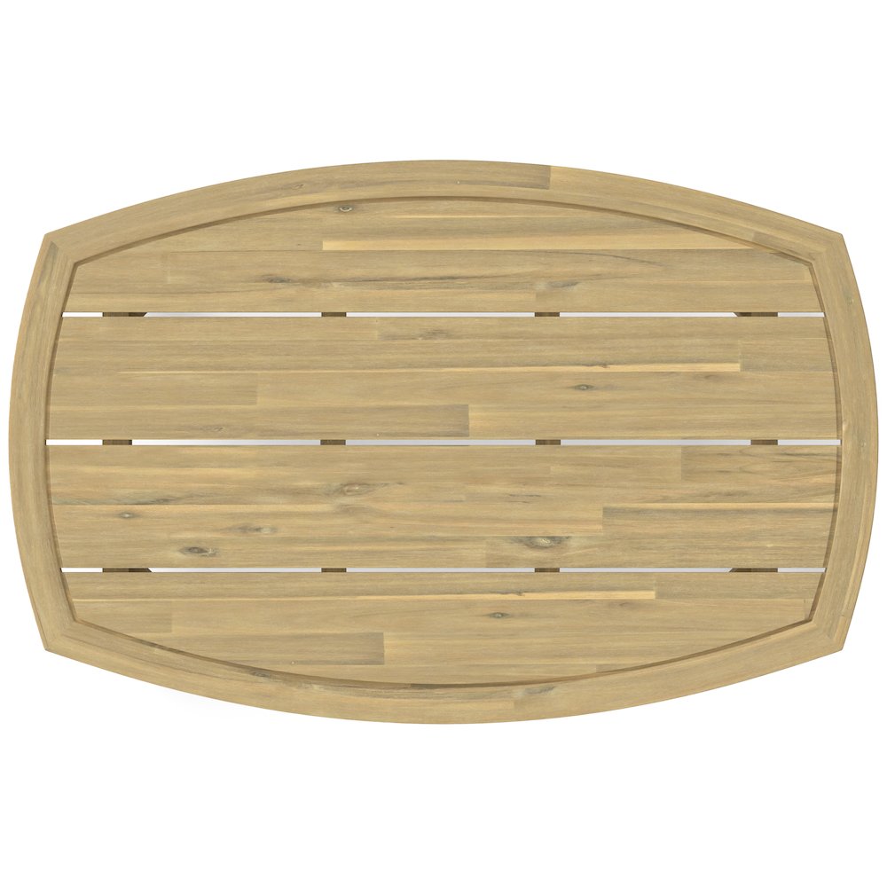 Parkside Solid Acacia Wood Outdoor Coffee Table In Light Teak