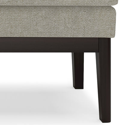 Carlson Ottoman Bench In Greige Polyester Fabric