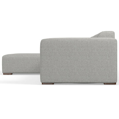 Rex Left-Facing Modular Sectional Sofa In Tightly Woven Performance Fabric