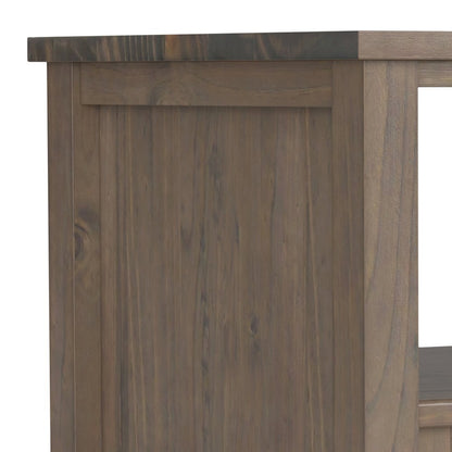 Ela Solid Wood End Table In Smoky Brown