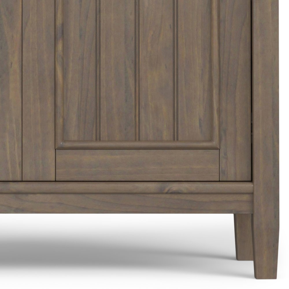Lev Solid Wood 32 Inch Storage Cabinet In Smoky Brown (Set Of 2)