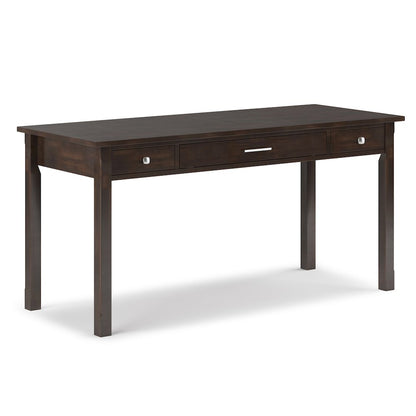 Avalon Solid Wood Large Desk In Tobacco Brown