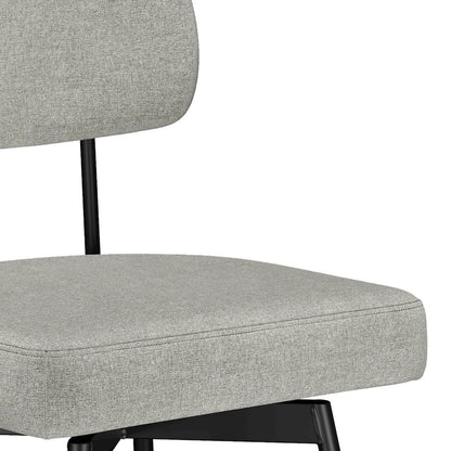 Giselle Swivel Counter Height Stool (Set Of 2) In Light Grey  Polyester Linen