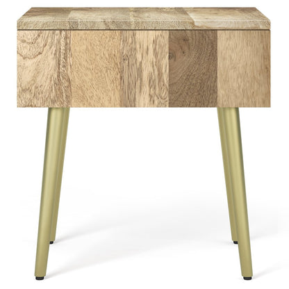 Jager Solid Mango Wood Side Table In Natural
