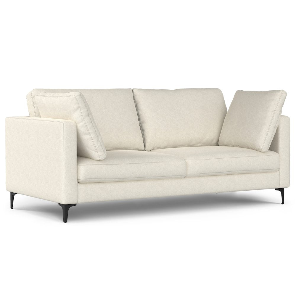 Ava 76-Inch Sofa And Ottoman Set In Tightly Woven Performance Fabric