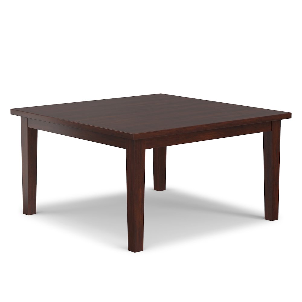 Eastwood Solid Hardwood Square Dining Table In Java Brown