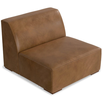 Rex Center Armless Sofa Module In Genuine Leather
