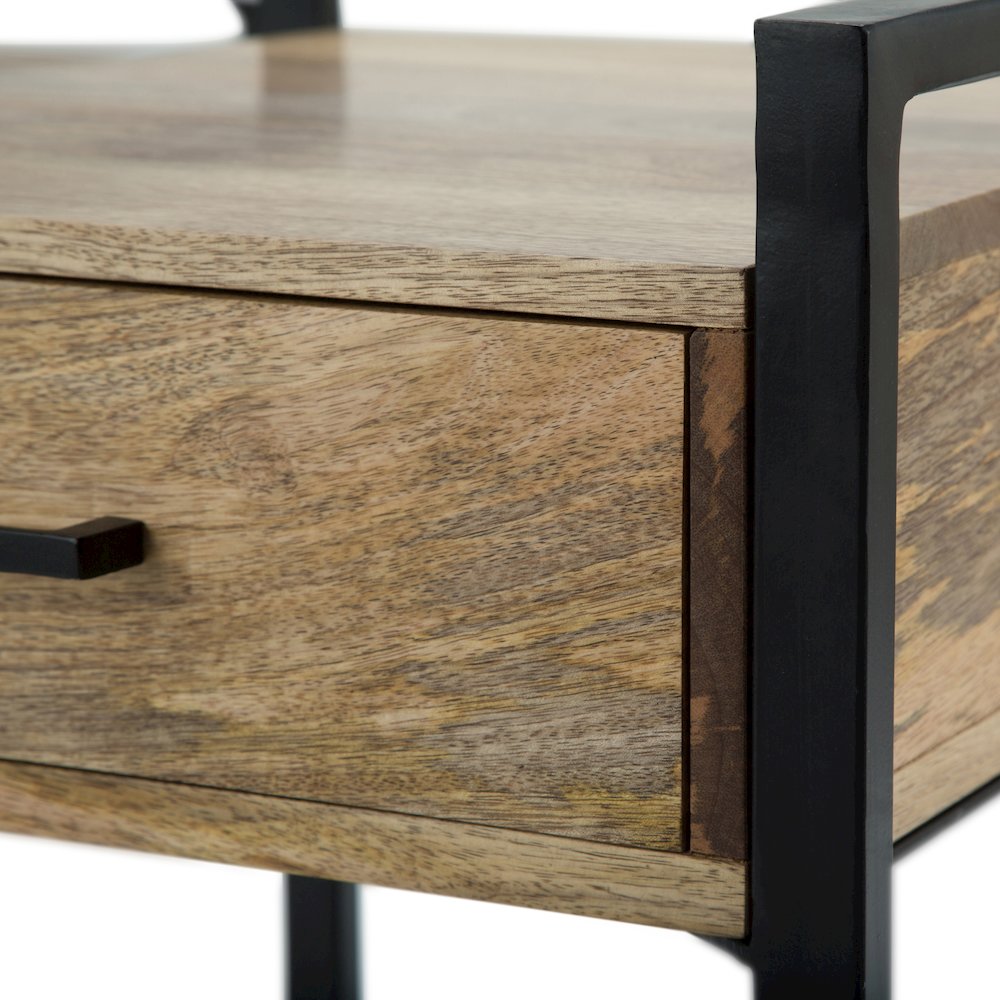 Riverside Solid Mango Wood End Table In Natural