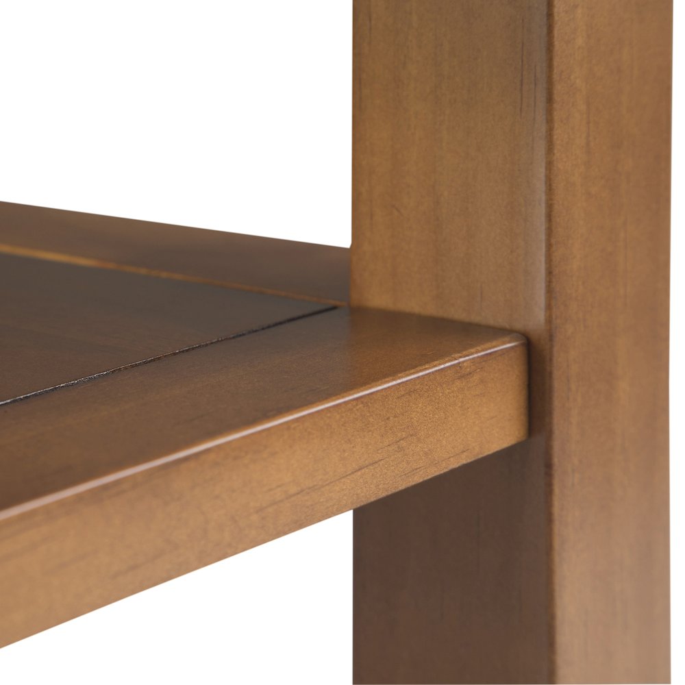 14 inch Transitional Narrow Side Table in Light Golden Brown (Set of 2)