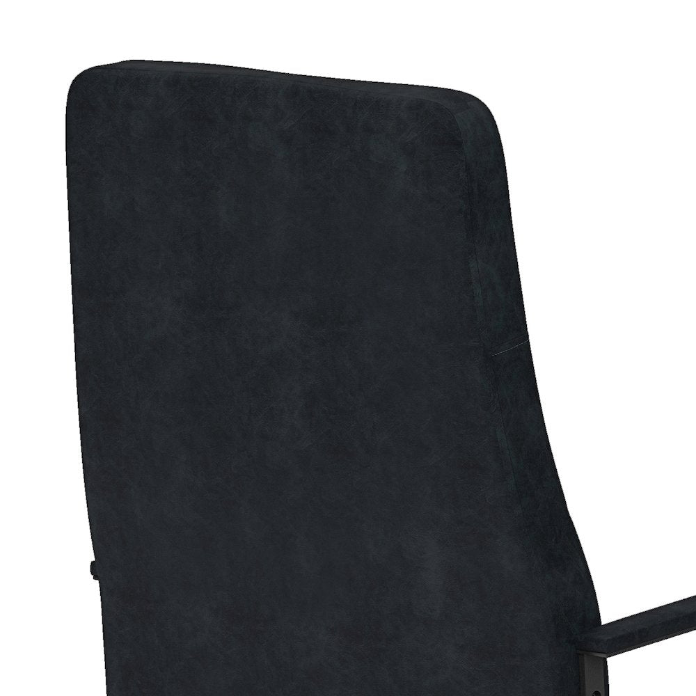 Foley Swivel Adjustable Executive Computer Office Chair In Distressed Blue