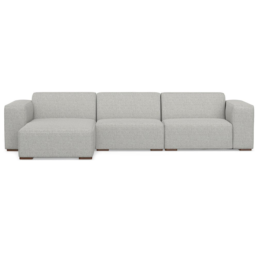 Rex Left-Facing Modular Sectional Sofa In Tightly Woven Performance Fabric
